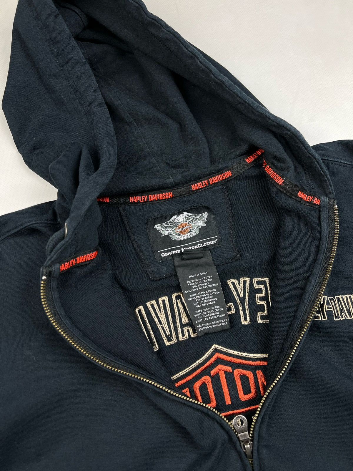Harley Davidson Harley Davidson big print zip hoodie vintage Size US L / EU 52-54 / 3 - 7 Thumbnail