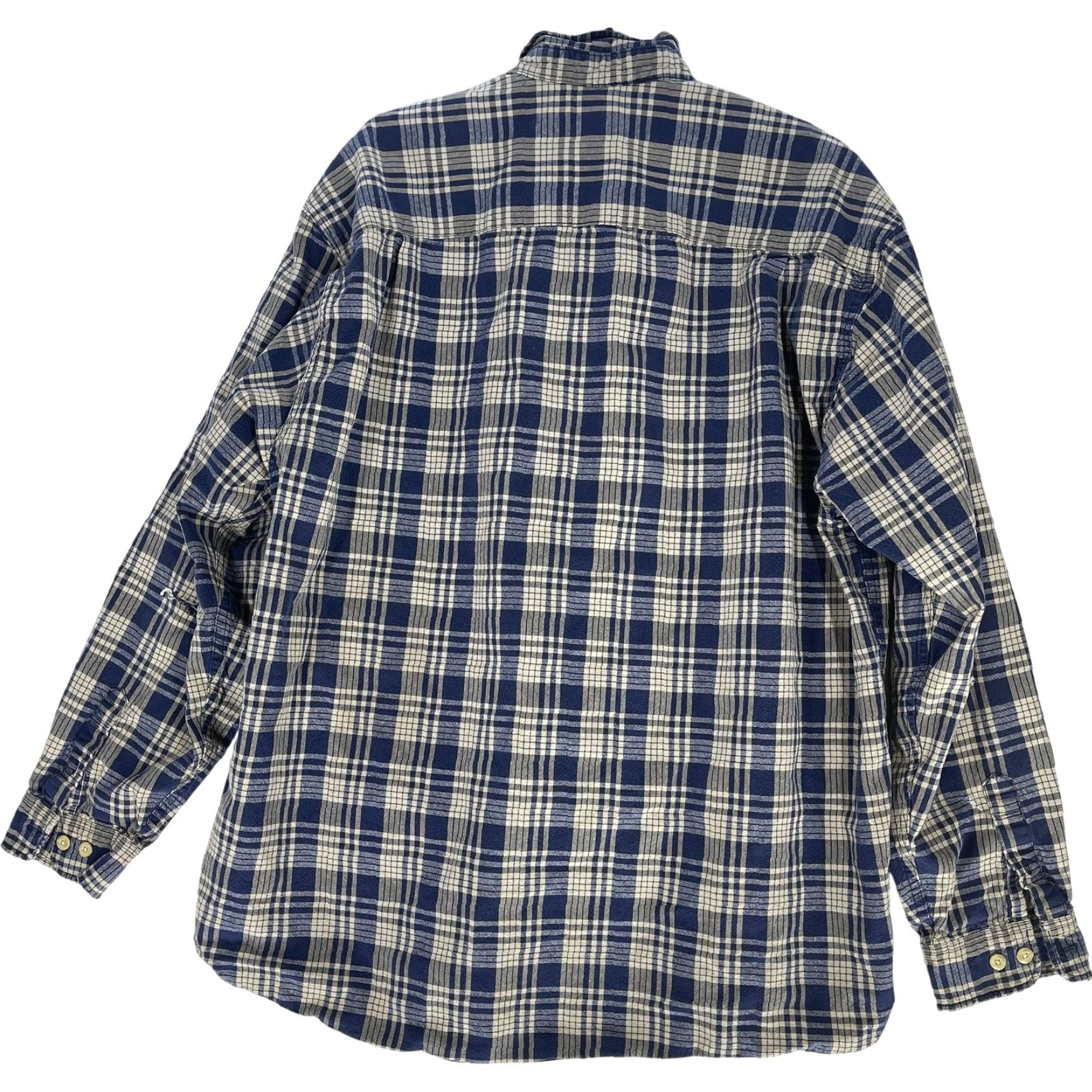 Eddie Bauer VINTAGE Eddie Bauer Button Up Shirt Mens XL Blue Plaid Long Sleeve Cotton FLAWed Size US XL / EU 56 / 4 - 2 Thumbnail