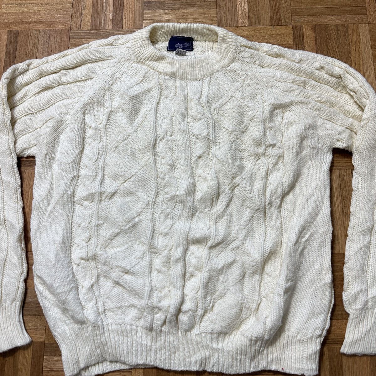 Vintage Vintage Sigallo cable knit sweater Size US L / EU 52-54 / 3 - 3 Thumbnail