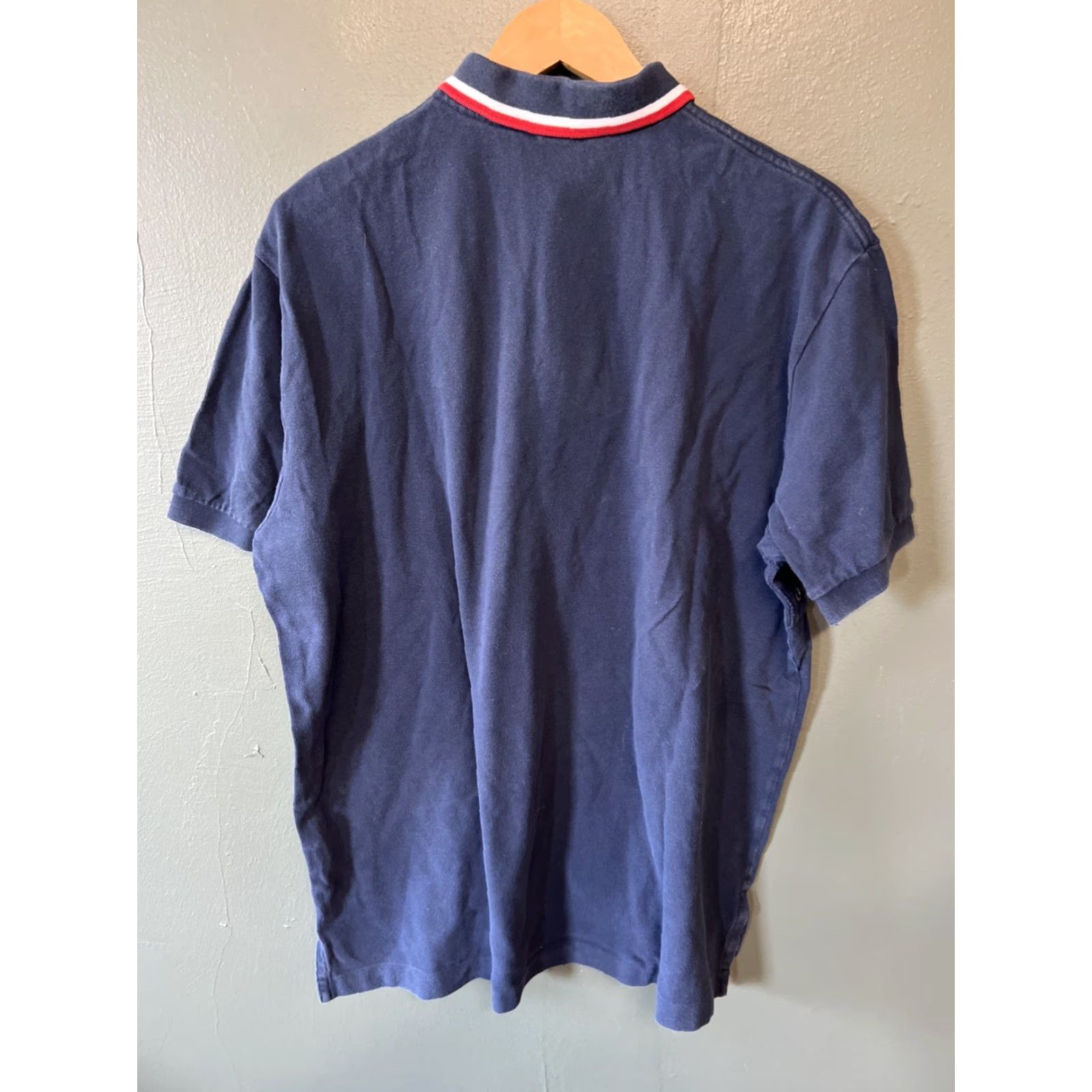 Ralph Lauren VINTAGE Ralph Lauren Polo Vent Holes Shirt Mens Blue XL Polo Shirt Mens Blue 90s Vintage Big Pony Classic Cotton Short Sleeve Size US XL / EU 56 / 4 - 5 Thumbnail