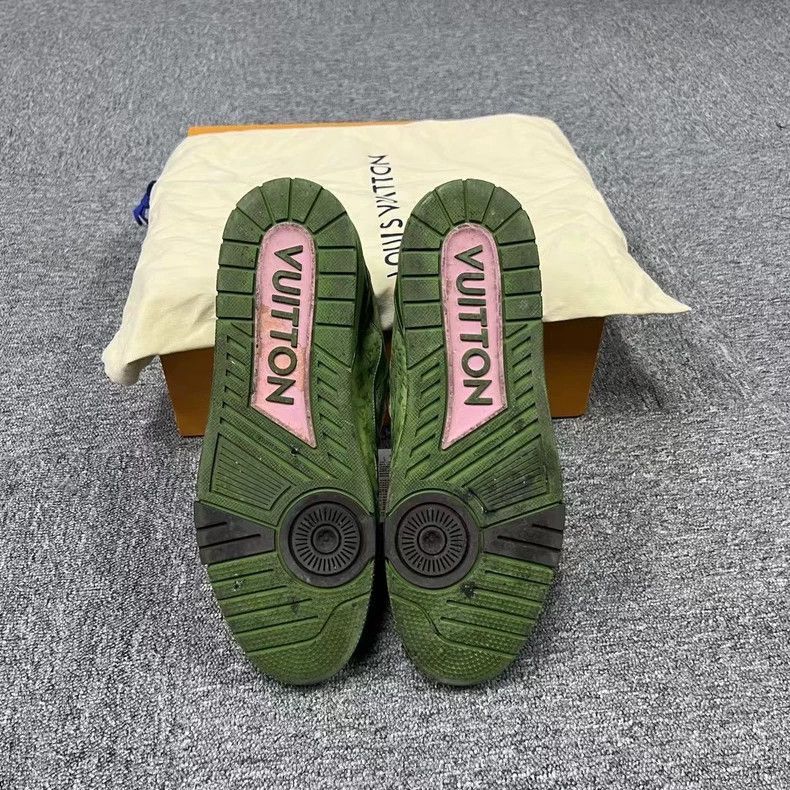 Louis Vuitton louis vuitton's new green tyler patterned low-tops-2507 Size US 11 / EU 44 - 4 Thumbnail