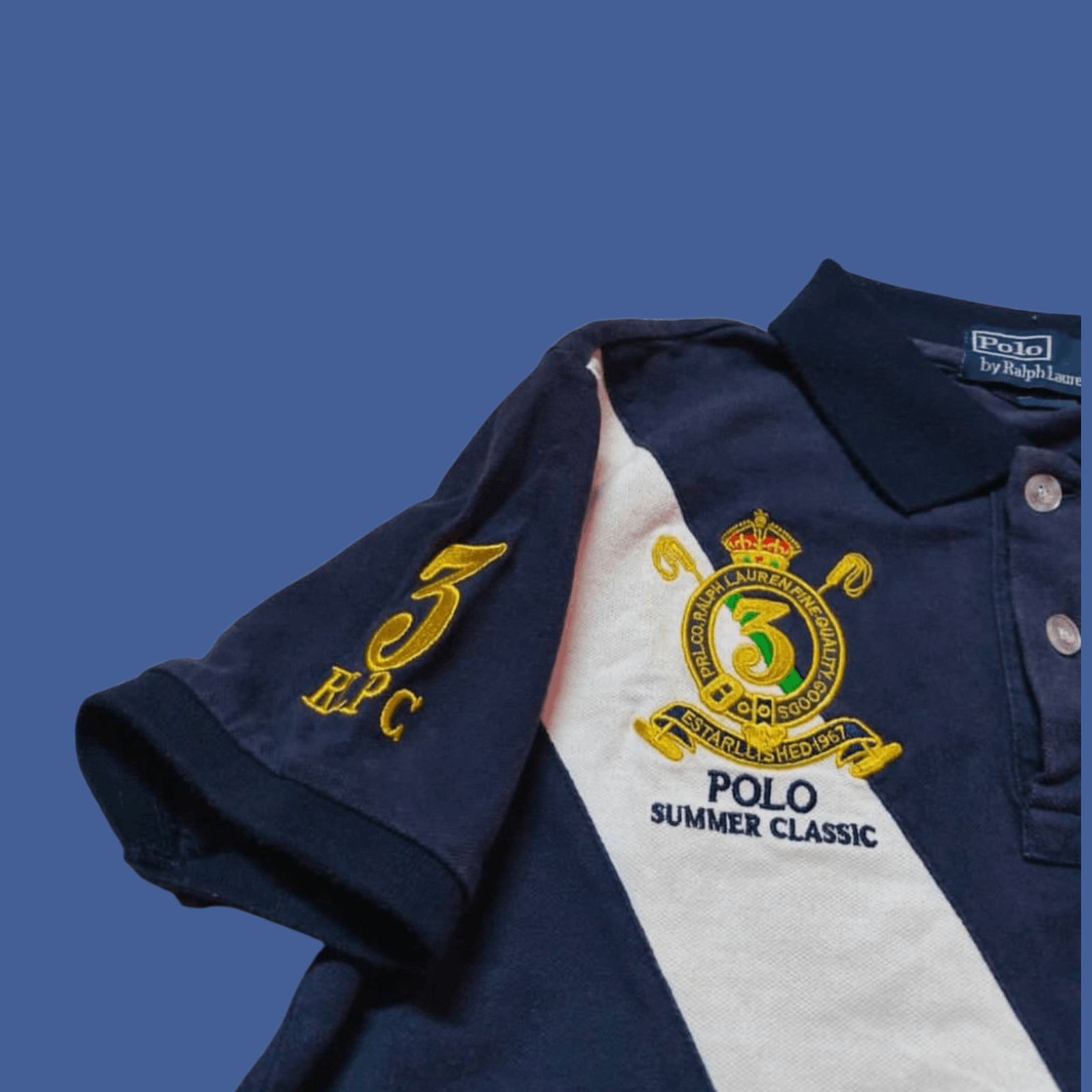 Polo Ralph Lauren TIMELESS📟 Polo Ralph Lauren Classic Fit Banner Stripe Shirt Size US M / EU 48-50 / 2 - 2 Thumbnail