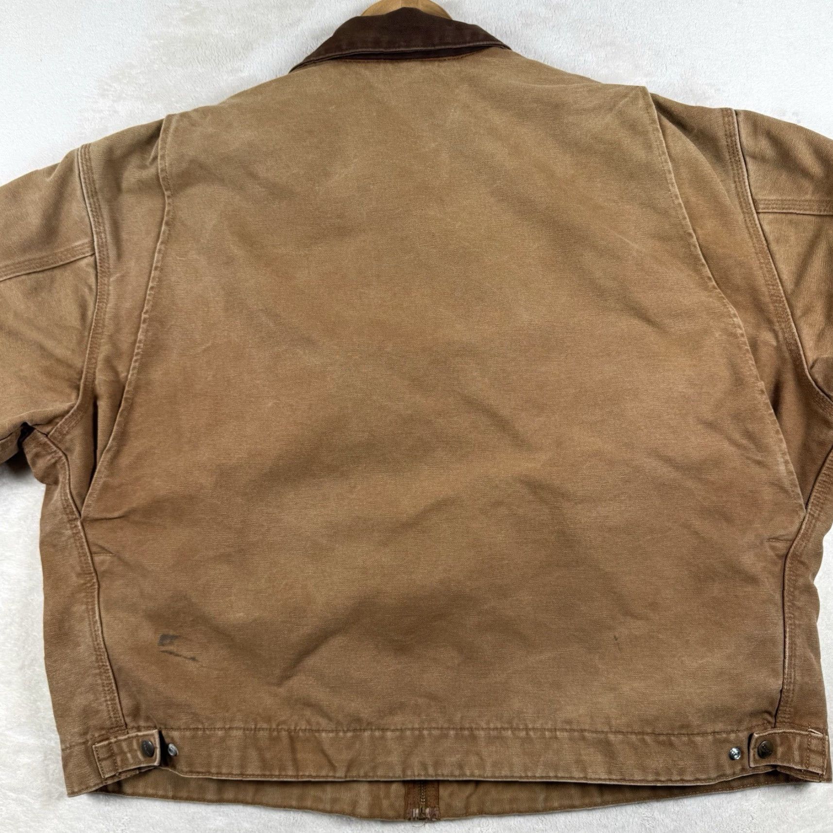 Carhartt Carhartt J97 CML Detroit Vintage Brown Canvas Jacket 2XL Bomber Jacket Men Winter Fall Spring Lined Polyester Logo Shirt? Size US XXL / EU 58 / 5 - 4 Thumbnail
