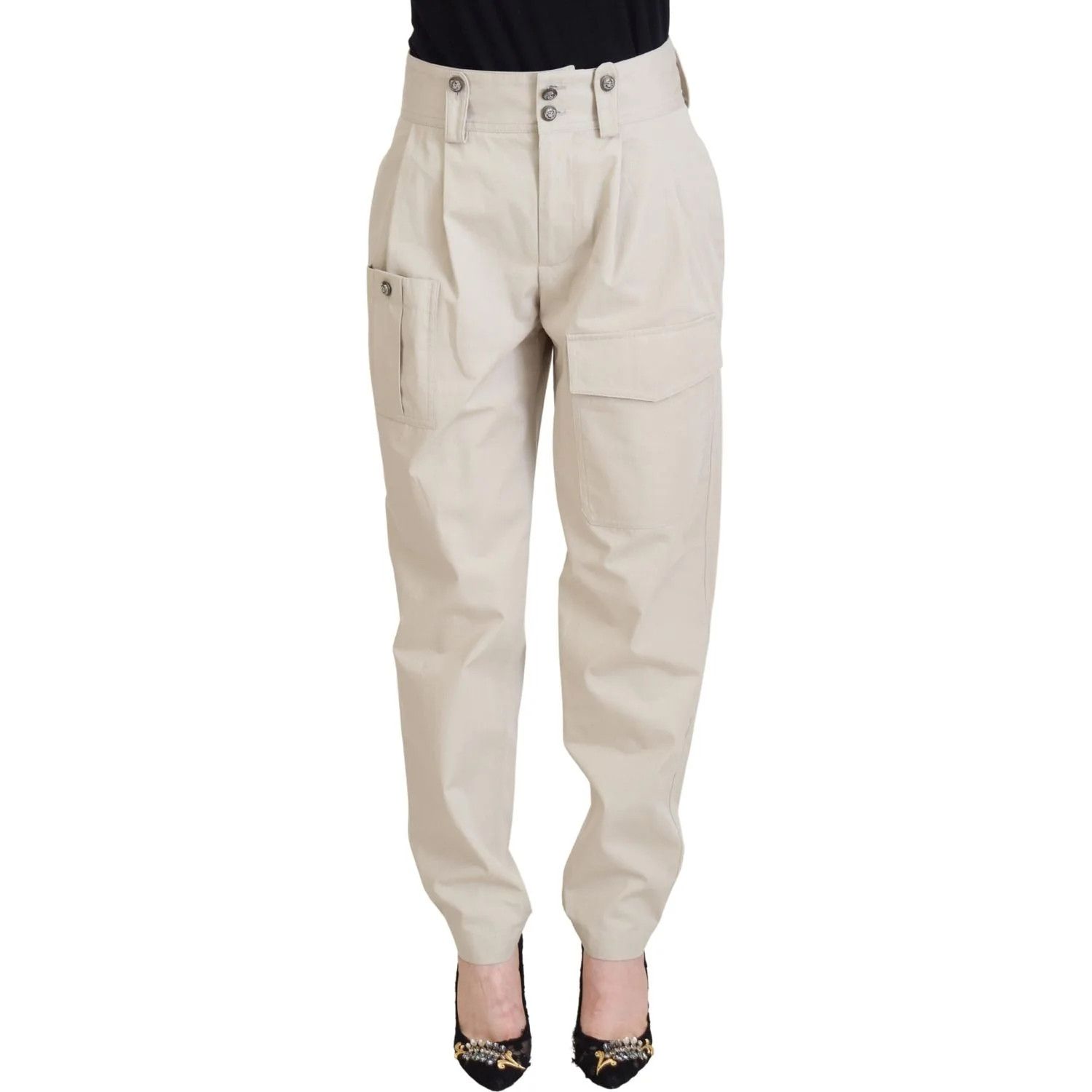 Dolce & Gabbana o1y0925 Casual Pant in Beige Size 27" / US 4 / IT 40 - 1 Thumbnail