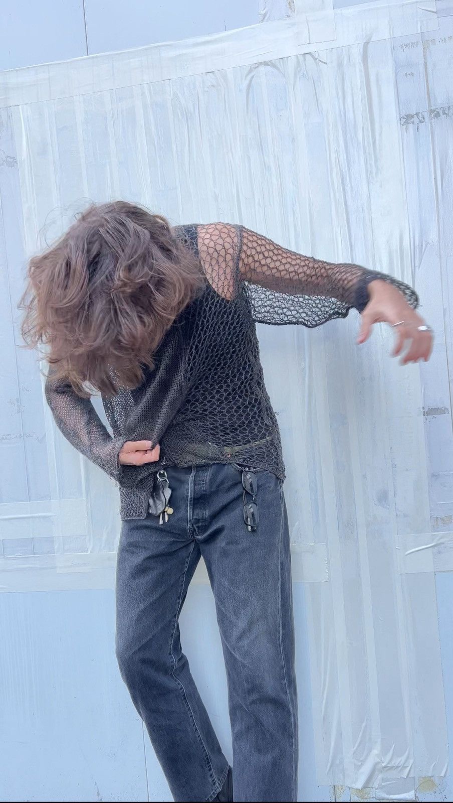 Yohji Yamamoto Yohji Yamamoto Fishnet Longsleeve SS2010 Size US L / EU 52-54 / 3 - 8 Thumbnail