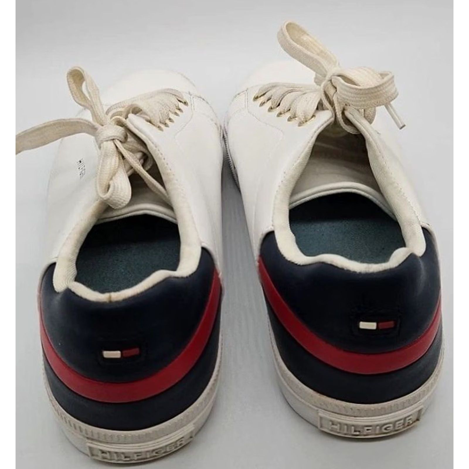 Tommy Hilfiger Tommy Hilfiger Women’s Size 7 White Low Top Sneakers Lace Up Casual Shoes Logo Size M / US 6-8 / IT 42-44 - 3 Thumbnail