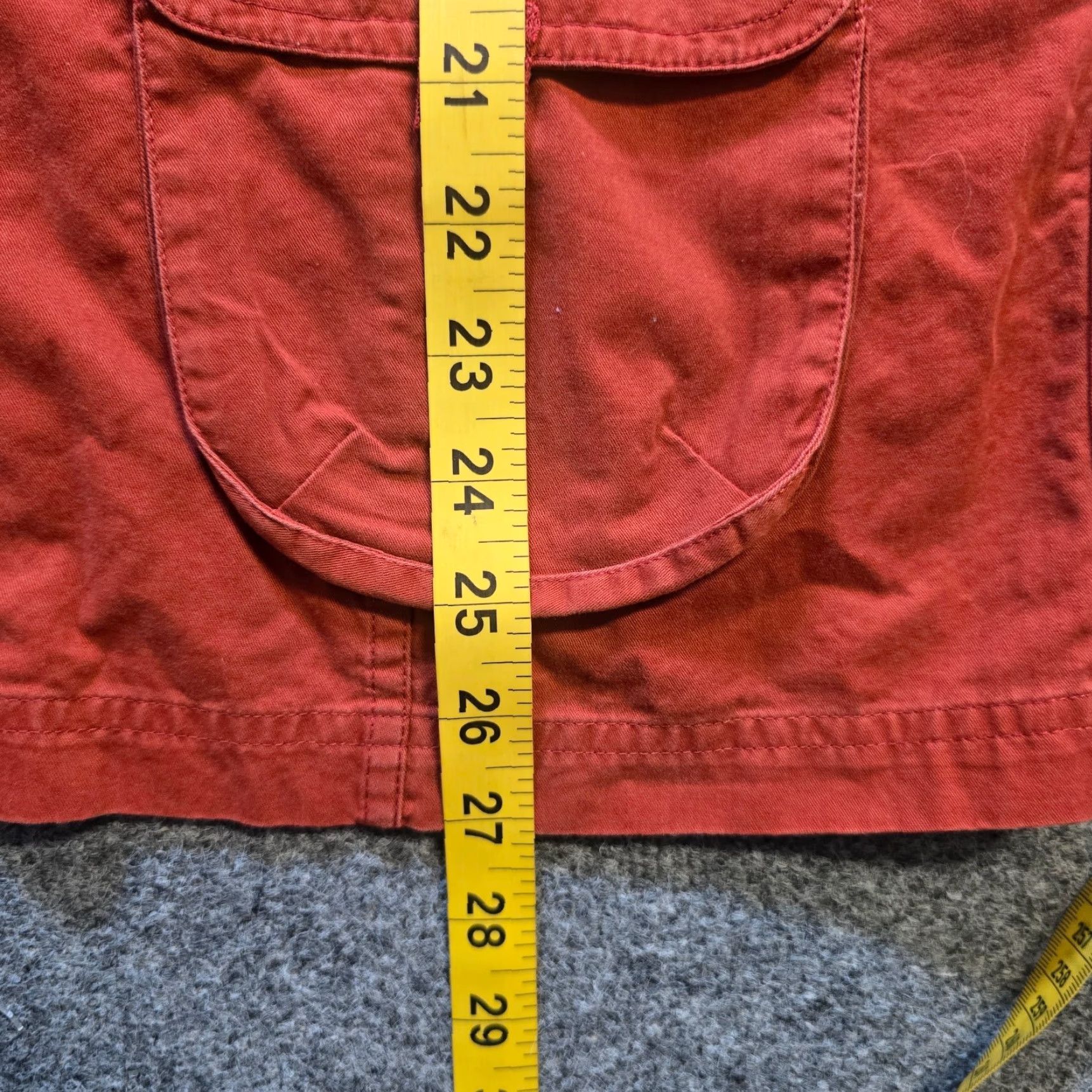 J. Jill J Jill Jacket Womens Large Orange Cotton Lightweight Pockets Button Capsule Jacket Size L / US 10 / IT 46 - 7 Thumbnail