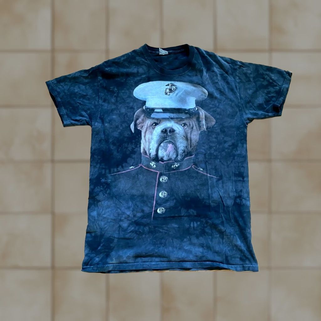 Vintage Nike Shirt Bulldog Marine T Shirt Sz L Mens USMC Dogs Animals Soldier Tie Dye Shirt Size US L / EU 52-54 / 3 - 1 Thumbnail
