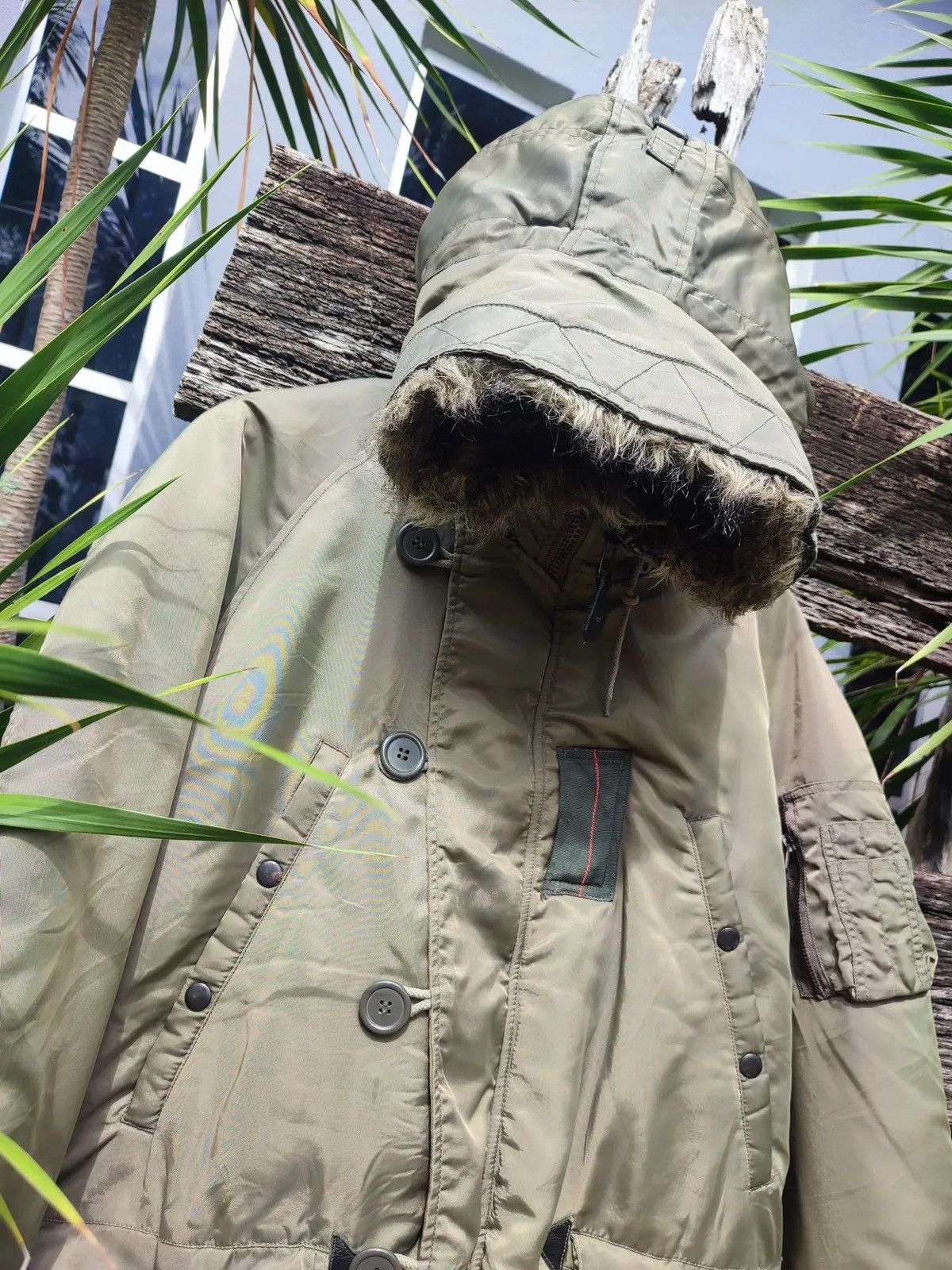 Avirex Vintage Y2K Avirex Officers Military Parka – Faux Fur Lined Size US L / EU 52-54 / 3 - 3 Thumbnail