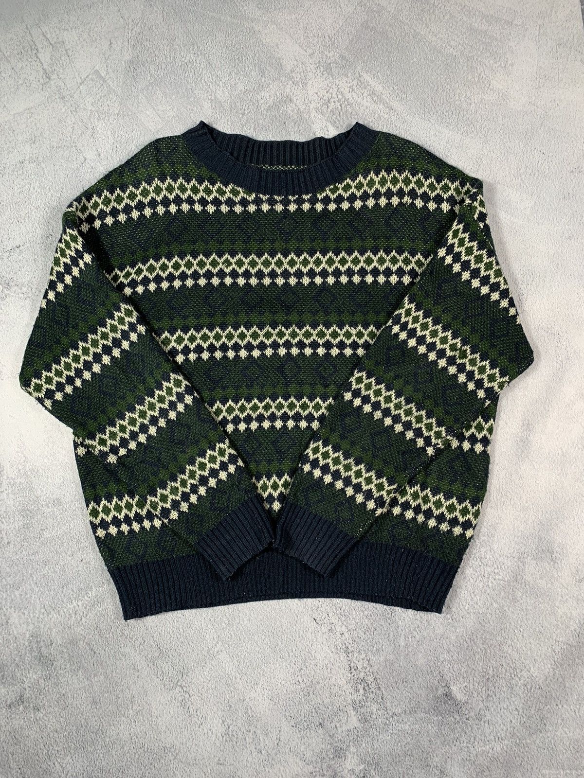 Vintage Vintage 90s Coloured knit striped sweater streetwear size L Size L / US 10 / IT 46 - 2 Thumbnail