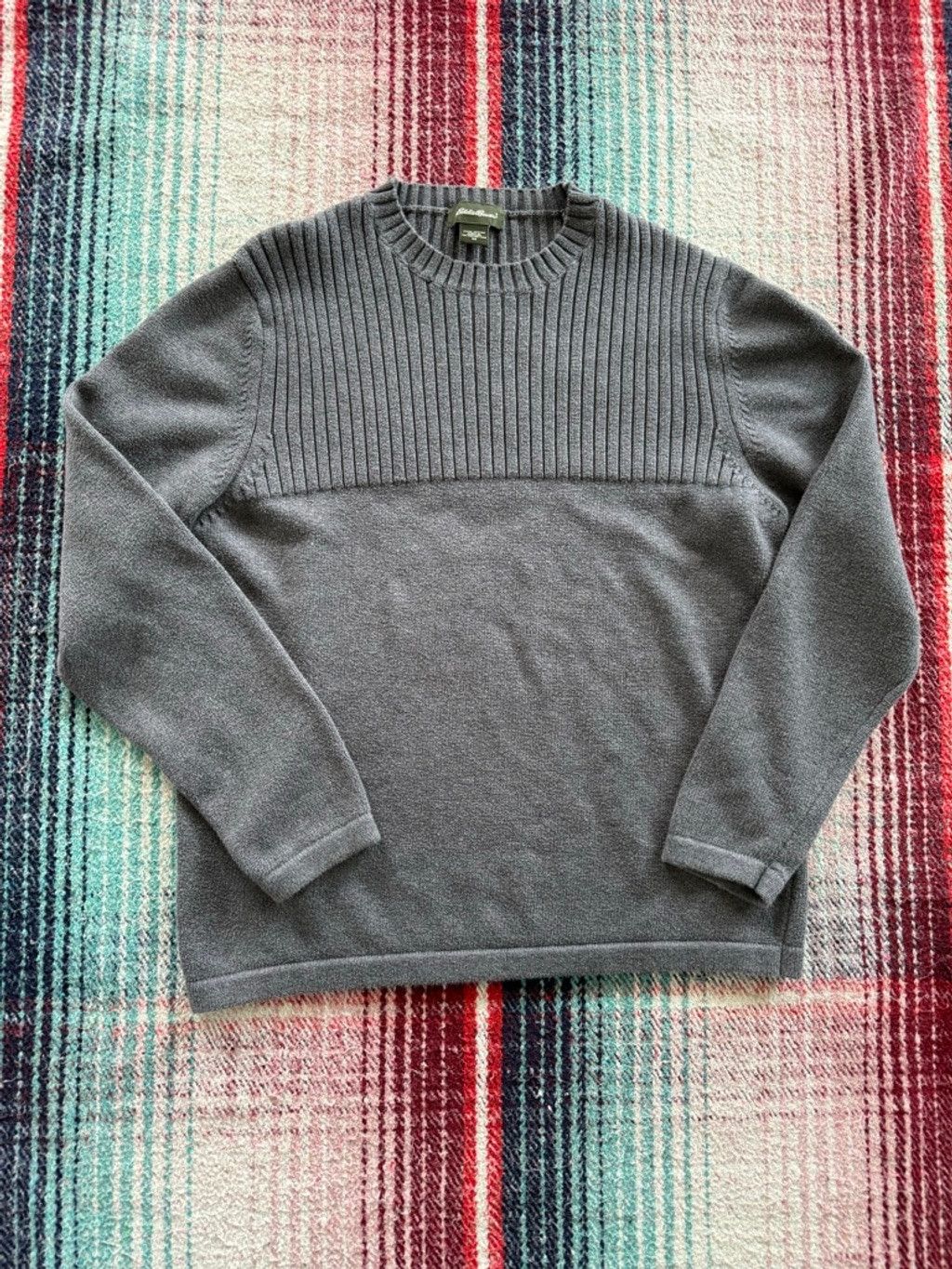 Eddie Bauer Men's Eddie Bauer Gray Ribbed Crewneck Sweater M Size US M / EU 48-50 / 2 - 1 Thumbnail