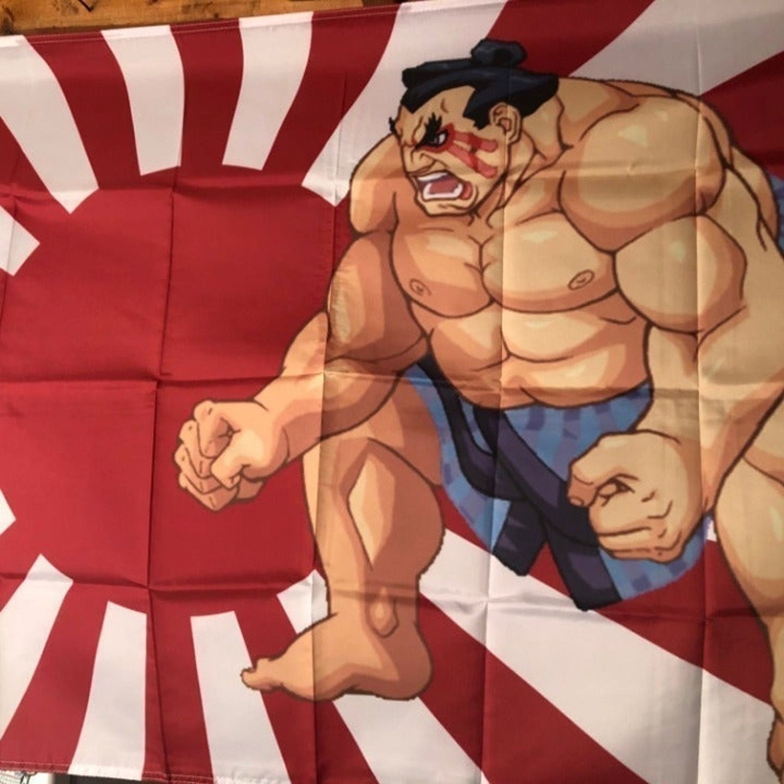 Other Street Fighter II Turbo 5ft E Honda Flag Size ONE SIZE - 2 Thumbnail