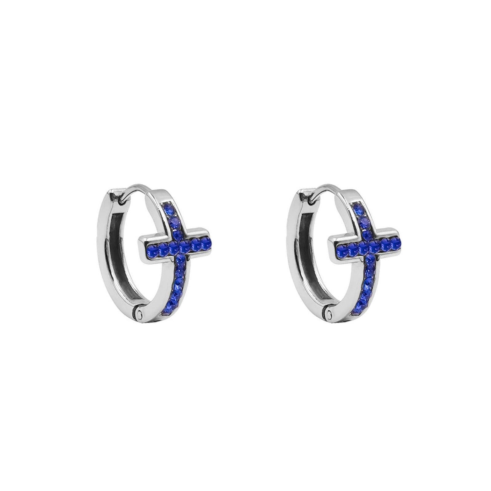 Other Zircon Cross Earrings – Sparkling, Hypoallergenic Studs Size ONE SIZE - 6 Thumbnail