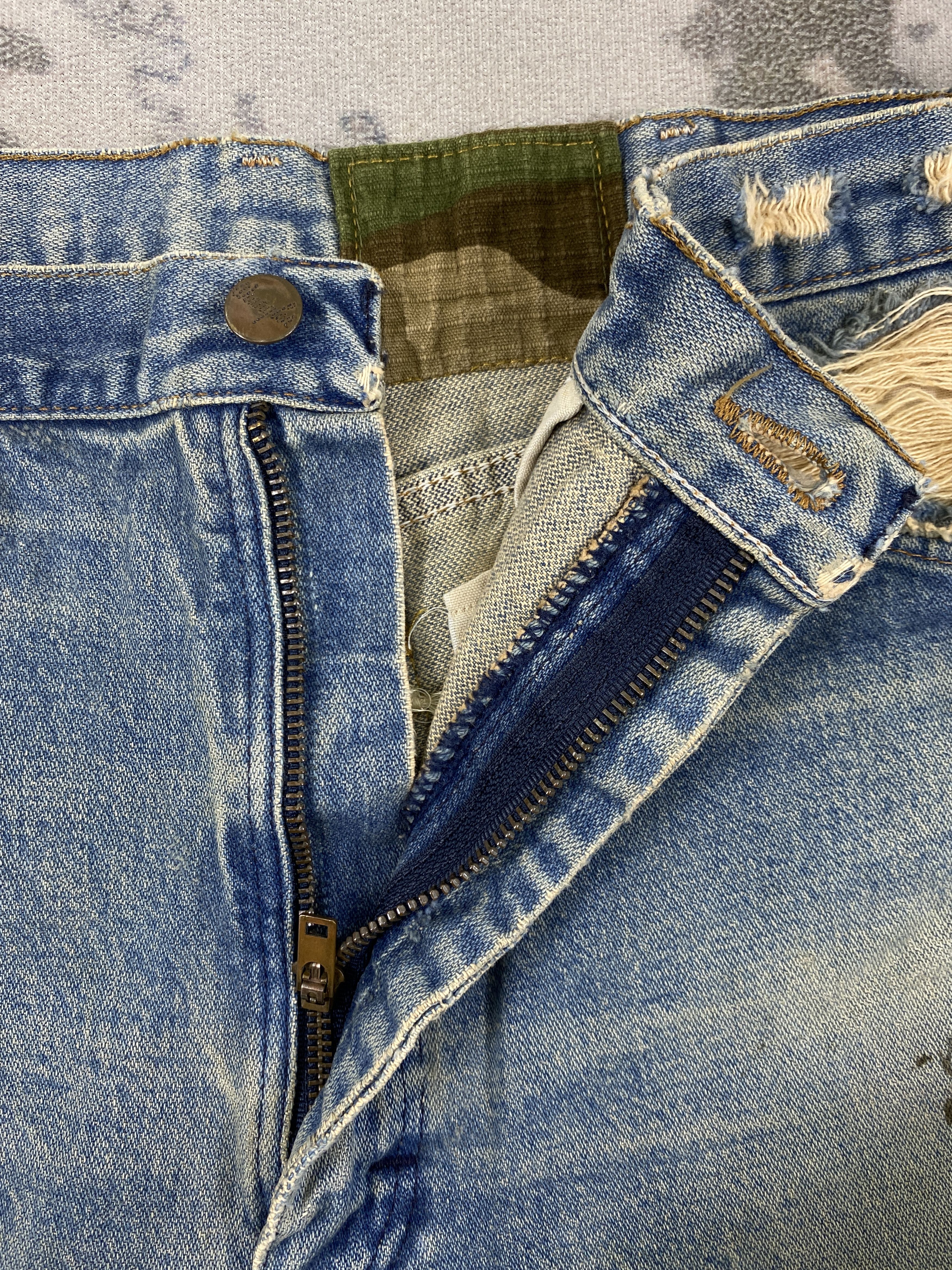 Japanese Brand Distressed Blue Vintage Wrangler Jeans 32x28.5 Denim- JN3525 Size US 32 / EU 48 - 7 Thumbnail