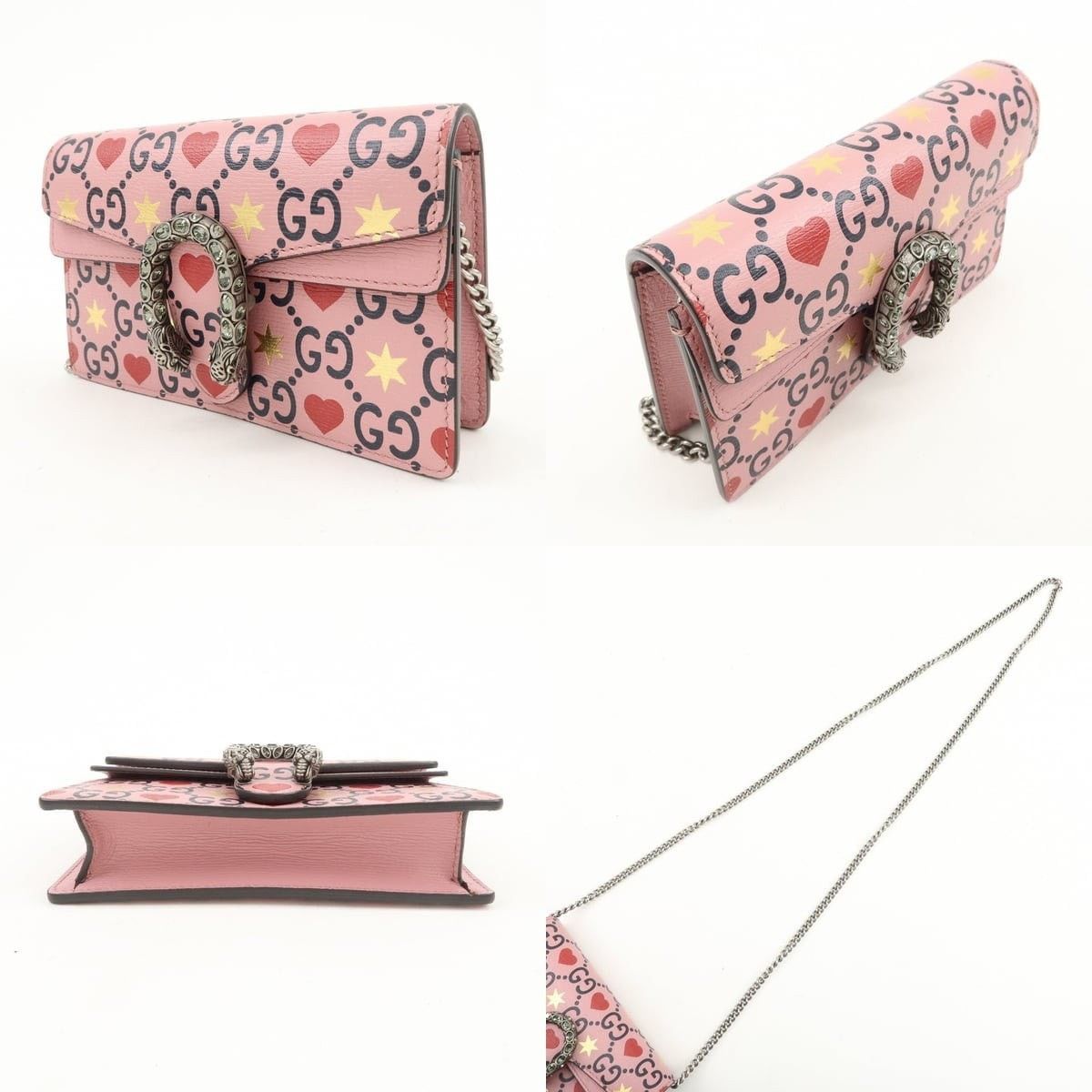 Gucci Gucci Dionysus Super Mini Calfskin Flap Bag Pink Size ONE SIZE - 3 Thumbnail