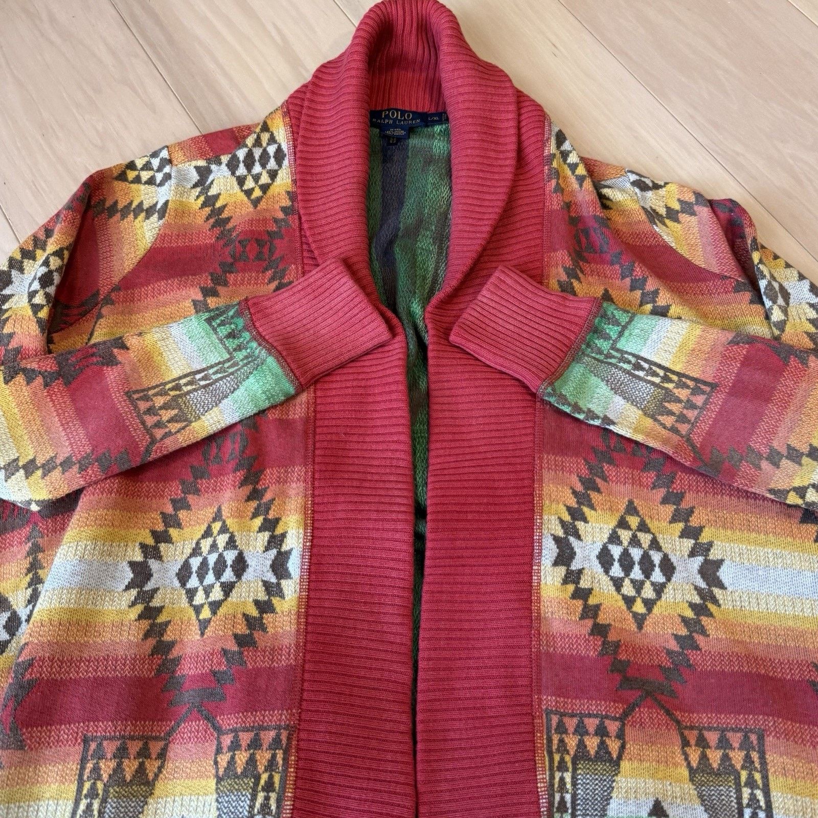Polo Ralph Lauren Polo Ralph Lauren Aztec Draped Cardigan Women's L Multicolor Size S / US 4 / IT 40 - 4 Thumbnail