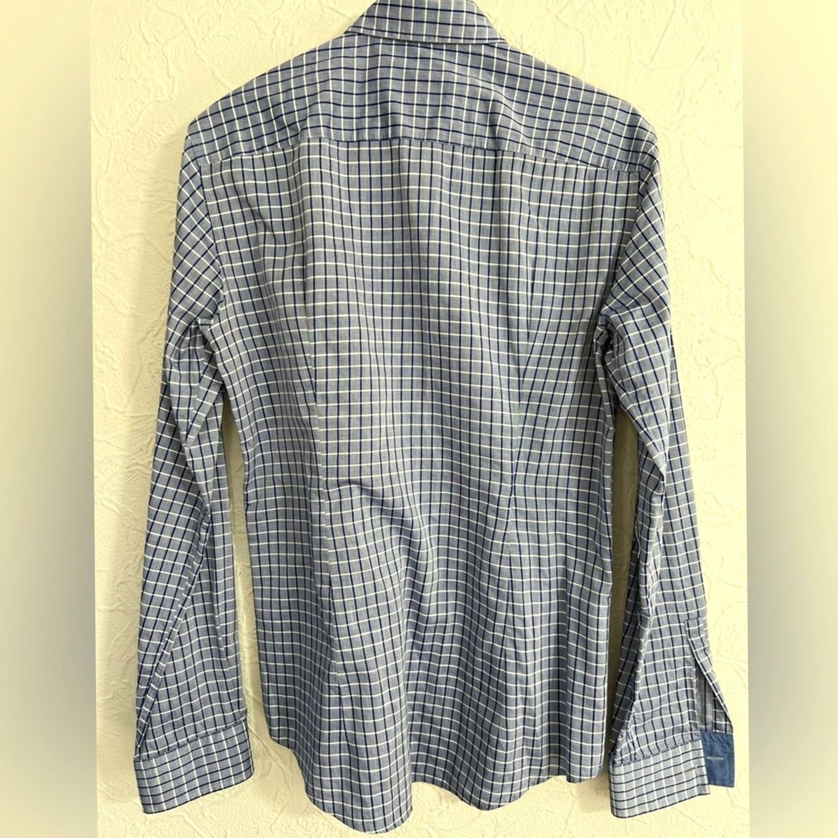 Hugo Boss Hugo Boss Shirt Mens Small Blue Check Melvin Slim Fit Casual Button Up Size US S / EU 44-46 / 1 - 2 Thumbnail
