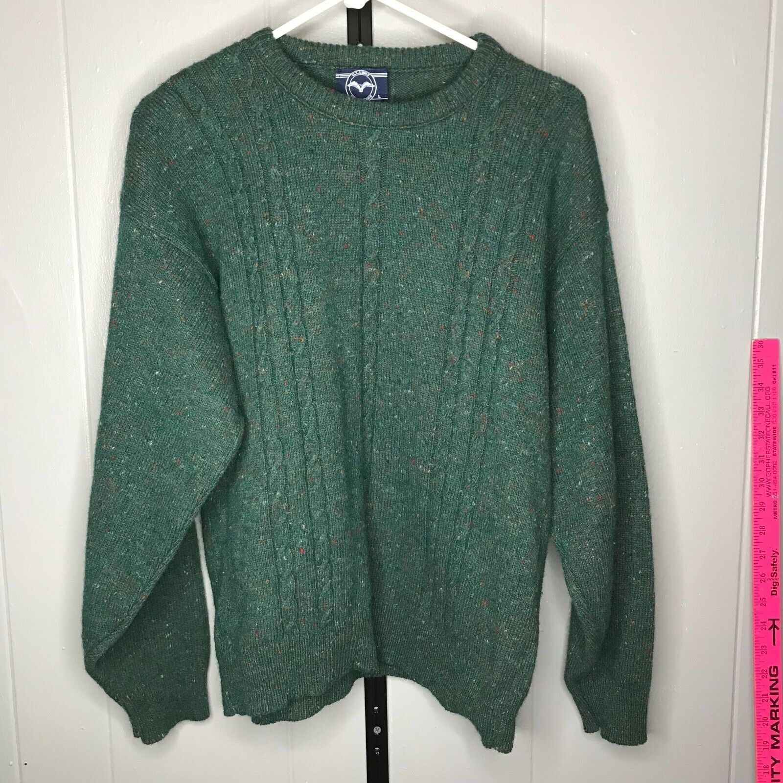 Vintage VTG U.S. Lines Sportswear Mens Wool Blend Button UP Sweater Size US L / EU 52-54 / 3 - 1 Thumbnail