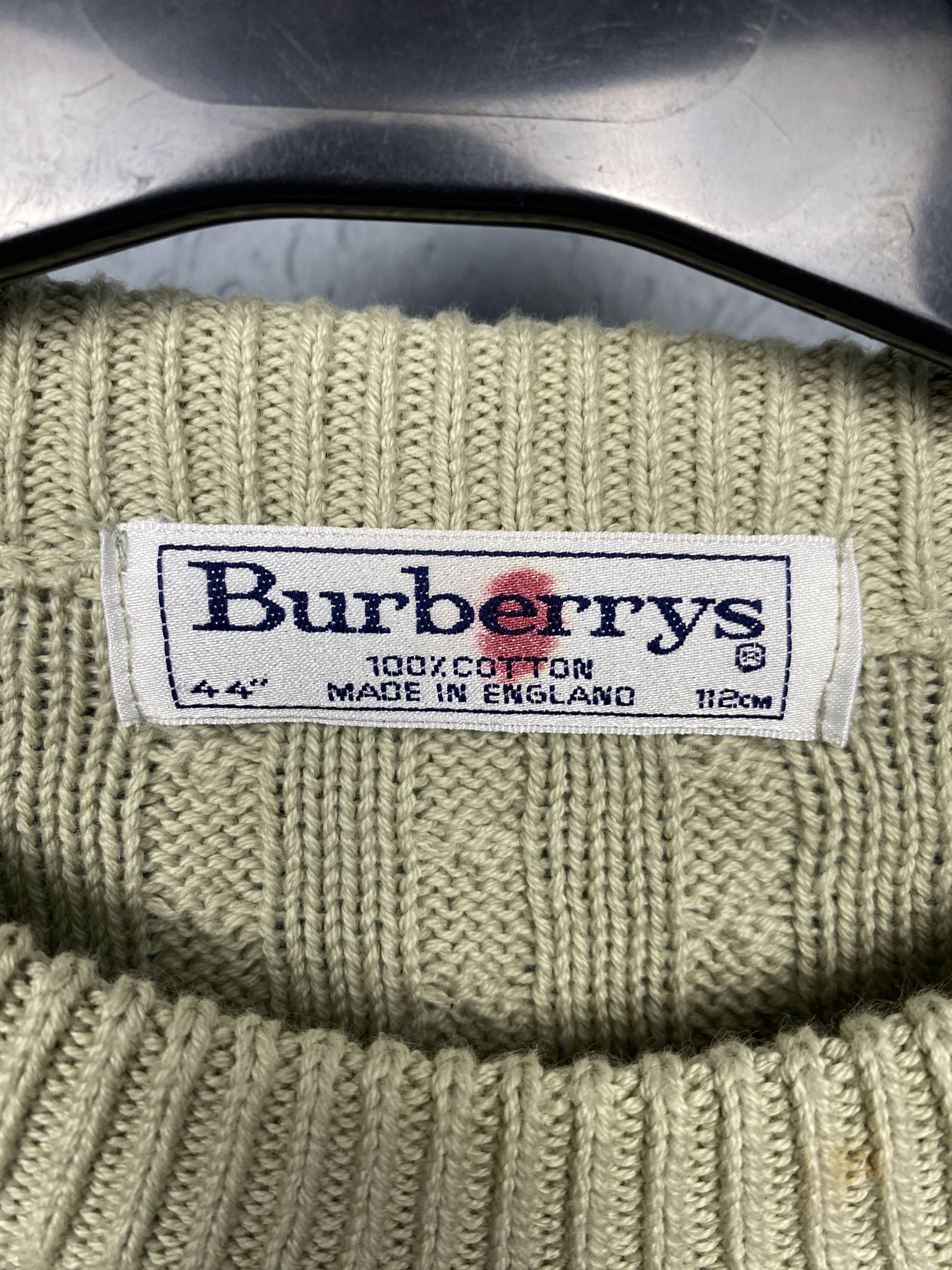 Burberry Burberrys 90s Vintage Mens Crew Neck Knit Sweater Size US L / EU 52-54 / 3 - 4 Thumbnail