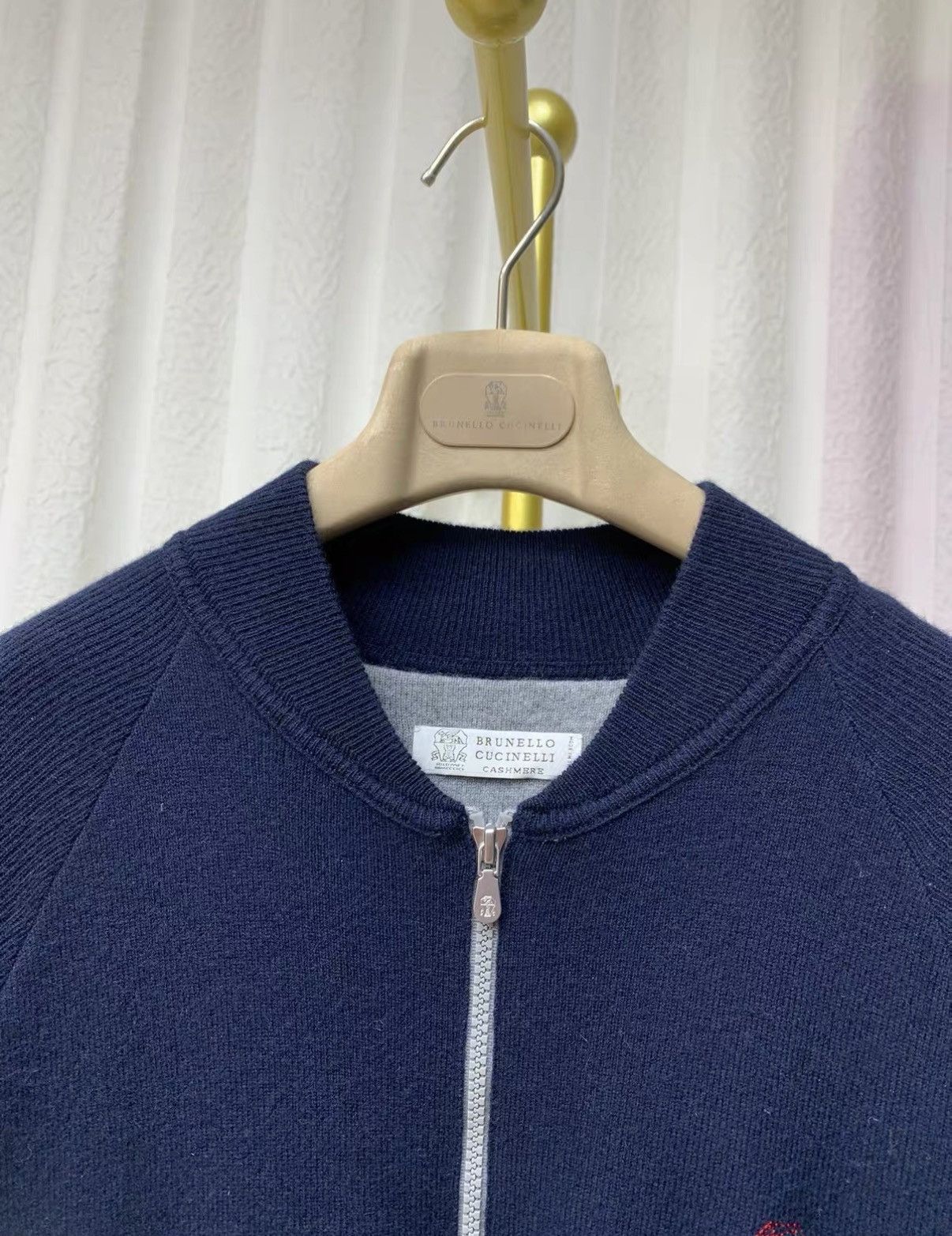 Brunello Cucinelli BRUNELLO CUCINELLI Baseball Collar Cashmere Sweater Jacket Size US XL / EU 56 / 4 - 3 Thumbnail