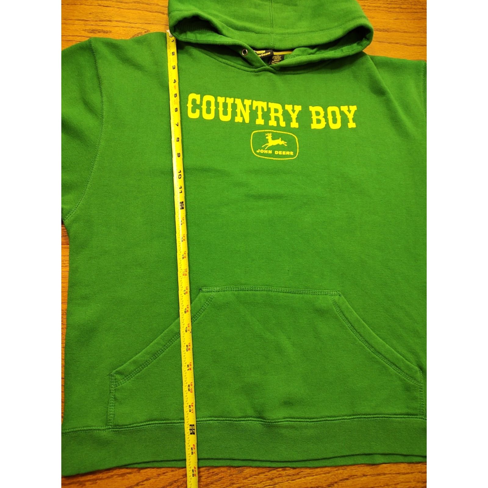 John Deere VINTAGE John Deere Hoodie Mens Country Boy Sweatshirt Green M Pullover Hooded Pockets Long Sleeve Distressed Size US M / EU 48-50 / 2 - 7 Thumbnail