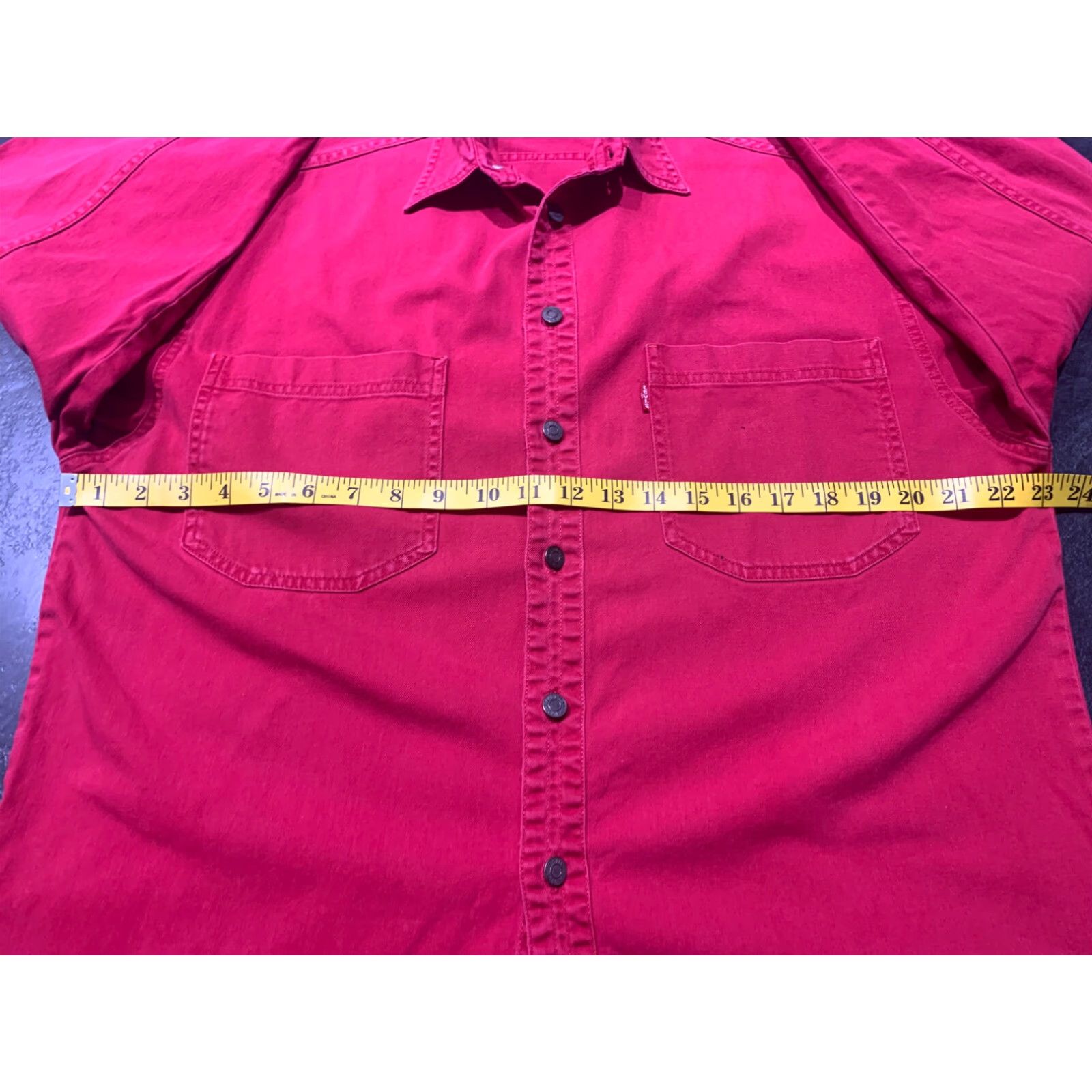 Levi's VINTAGE Levi's Button Down Shirt Medium Red Stud Buttons 1990s Mens Size US M / EU 48-50 / 2 - 5 Thumbnail