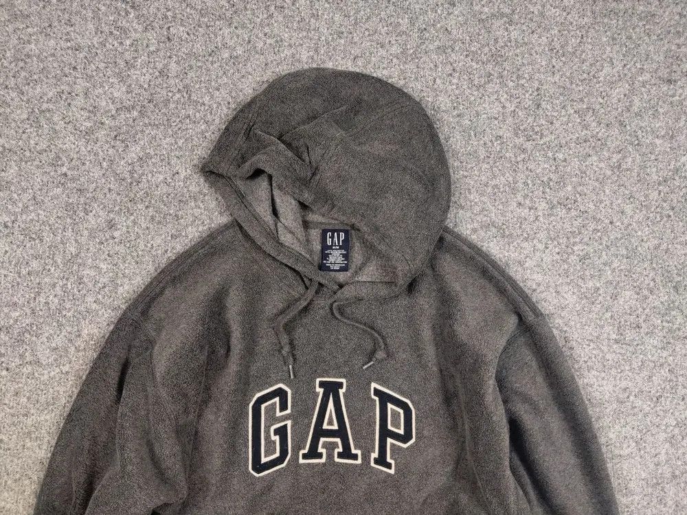 Gap Vintage 90's Gap Usa Dark Gray Fleece Center Logo Hoodie Size US M / EU 48-50 / 2 - 2 Thumbnail