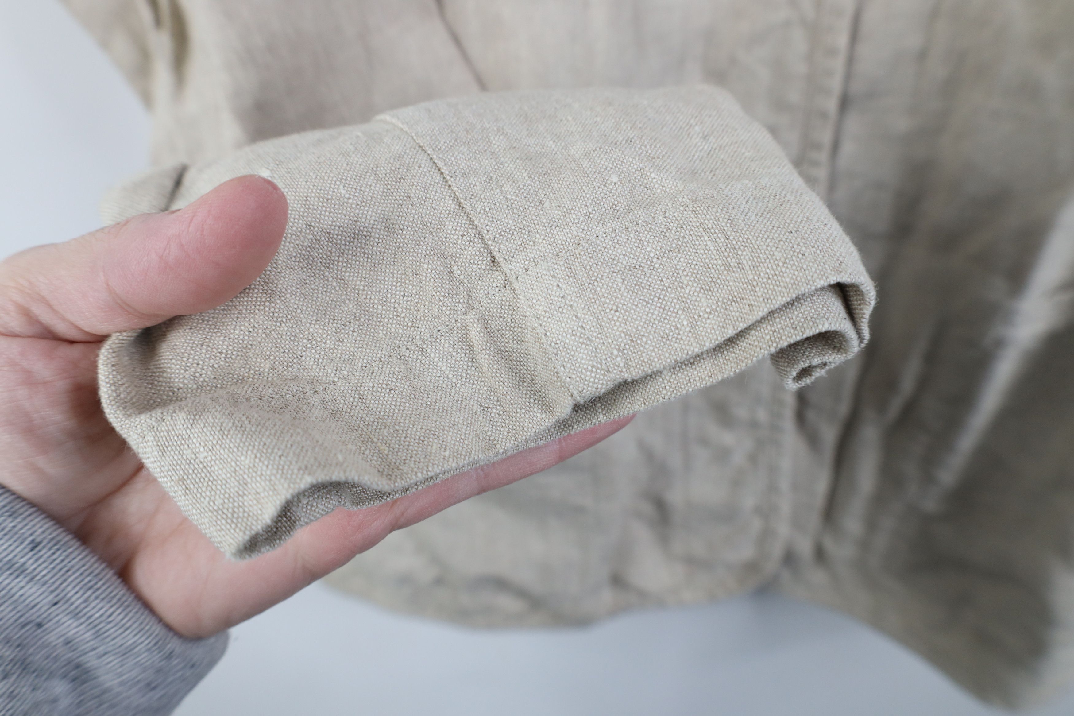 Gap Vintage 90s Gap Linen Button Pocket Jacket Oatmeal Brown Size M / US 6-8 / IT 42-44 - 8 Thumbnail