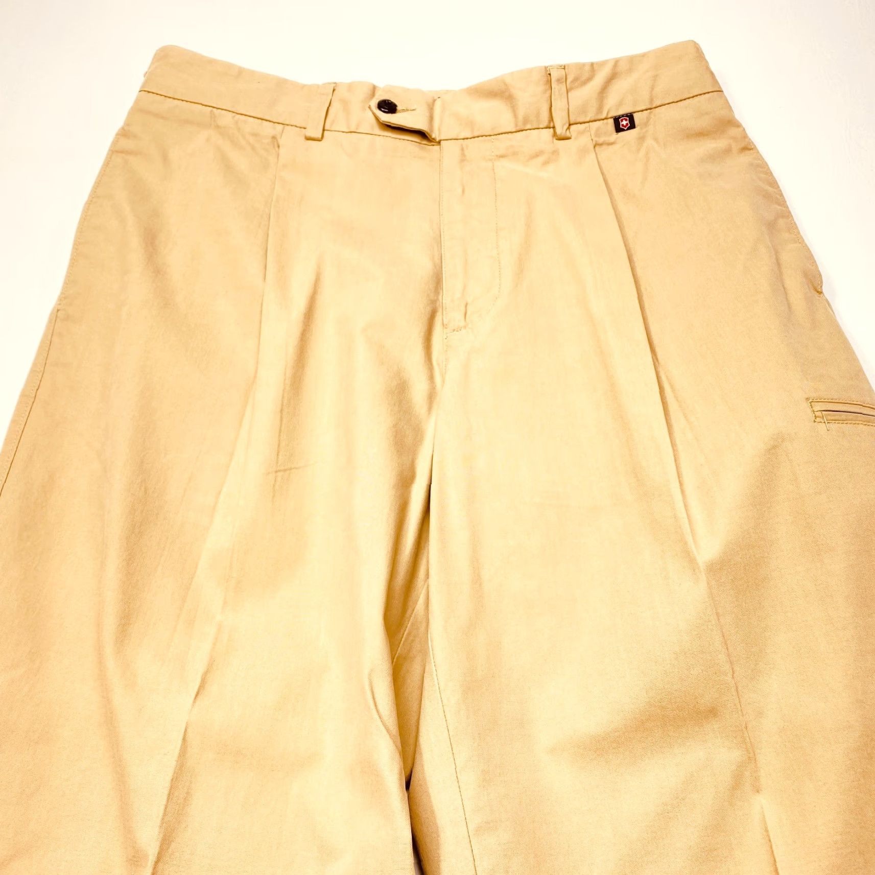 Victorinox VICTORINOX Pants Mens 34x32 Beige Poplin Khaki Pleated Adjustable Waist Outdoor Size US 34 / EU 50 - 3 Thumbnail