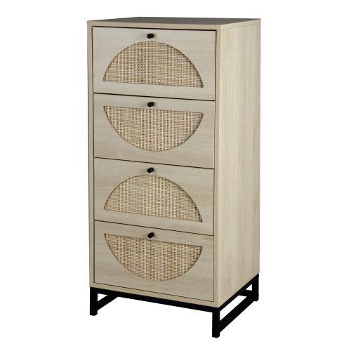 Designer × Homemade Natural rattan, Cabinet with 4 drawers, Suitable for living Size US L / EU 52-54 / 3 - 5 Thumbnail