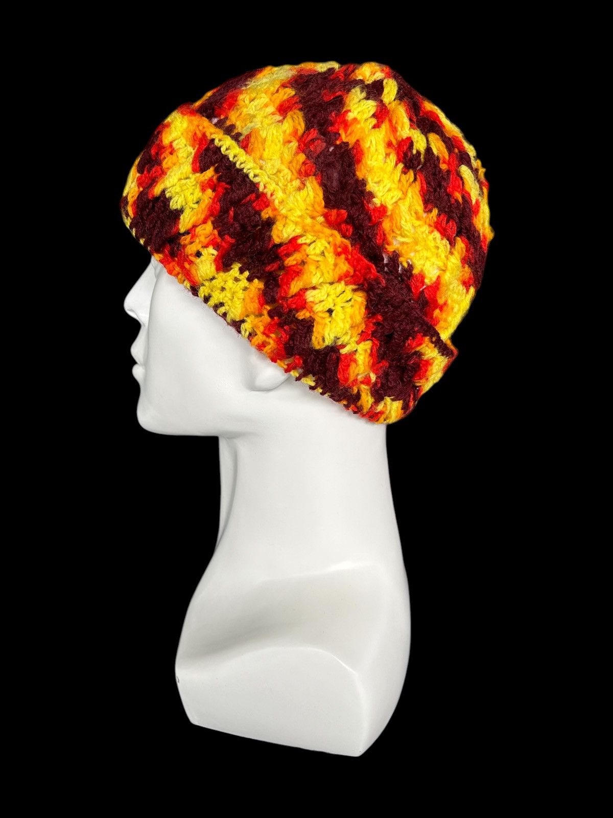 Japanese Brand × Kapital × Vintage Crochet Knitted Handmade Rare Beanie Hats ☠️☠️💥 Size ONE SIZE - 4 Thumbnail
