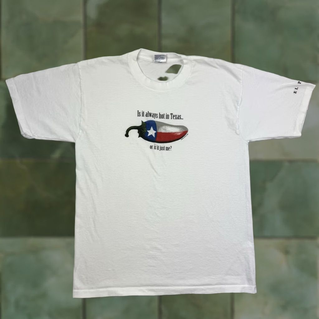 Vintage VINTAGE Texas Pepper Art T Shirt Adult Large Chili Pepper Funny Flag 90s USA Mens Size US L / EU 52-54 / 3 - 1 Thumbnail