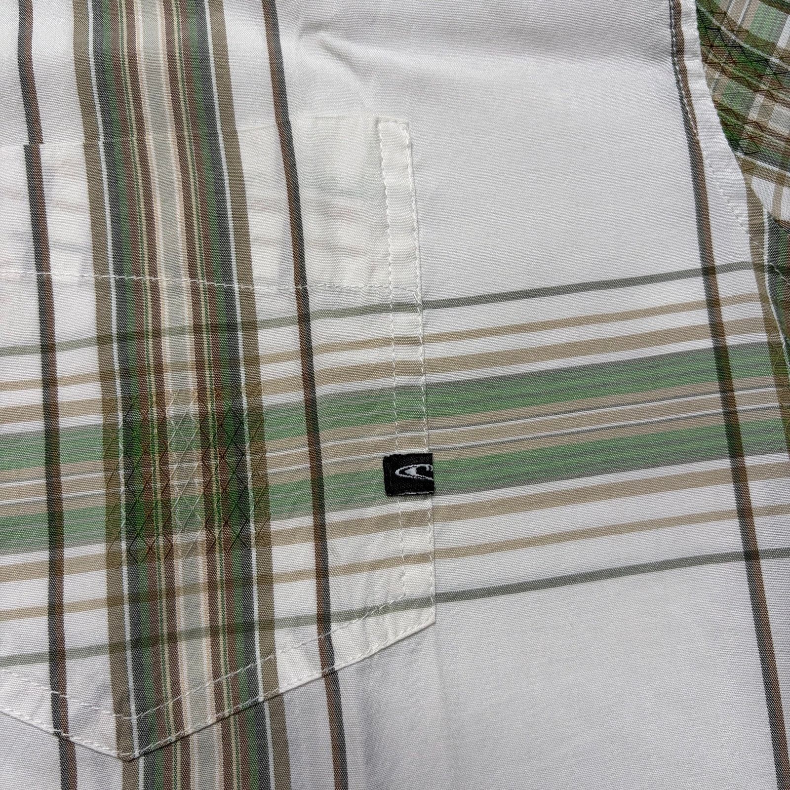 O'Neill O’Neill Plaid Button Up Shirt Men’s Large White Green Shirt Size US L / EU 52-54 / 3 - 4 Thumbnail
