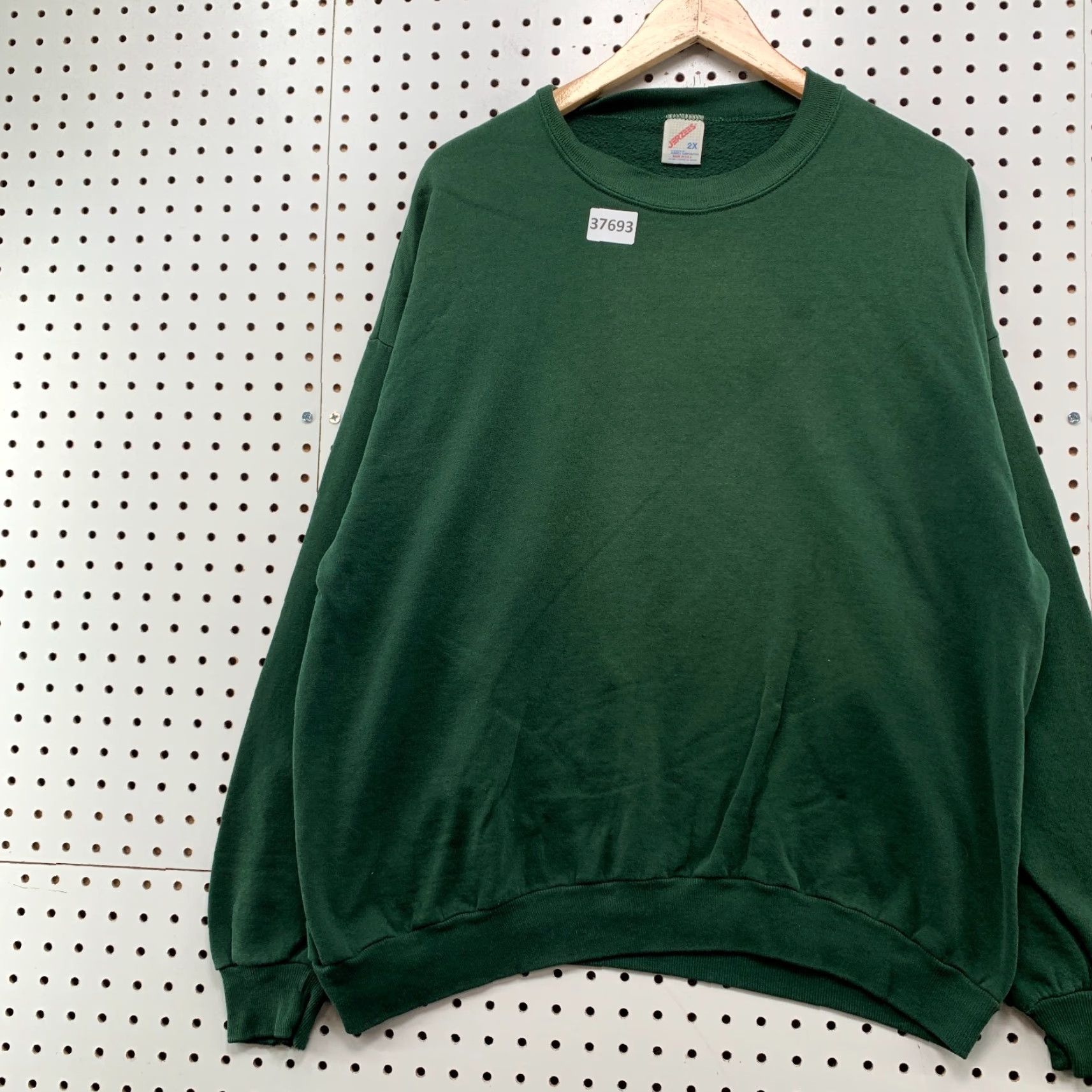 Jerzees VINTAGE Jerzees Sweatshirt Men 2XL Green USA Pullover 80s Blank Crewneck Size US XXL / EU 58 / 5 - 3 Thumbnail