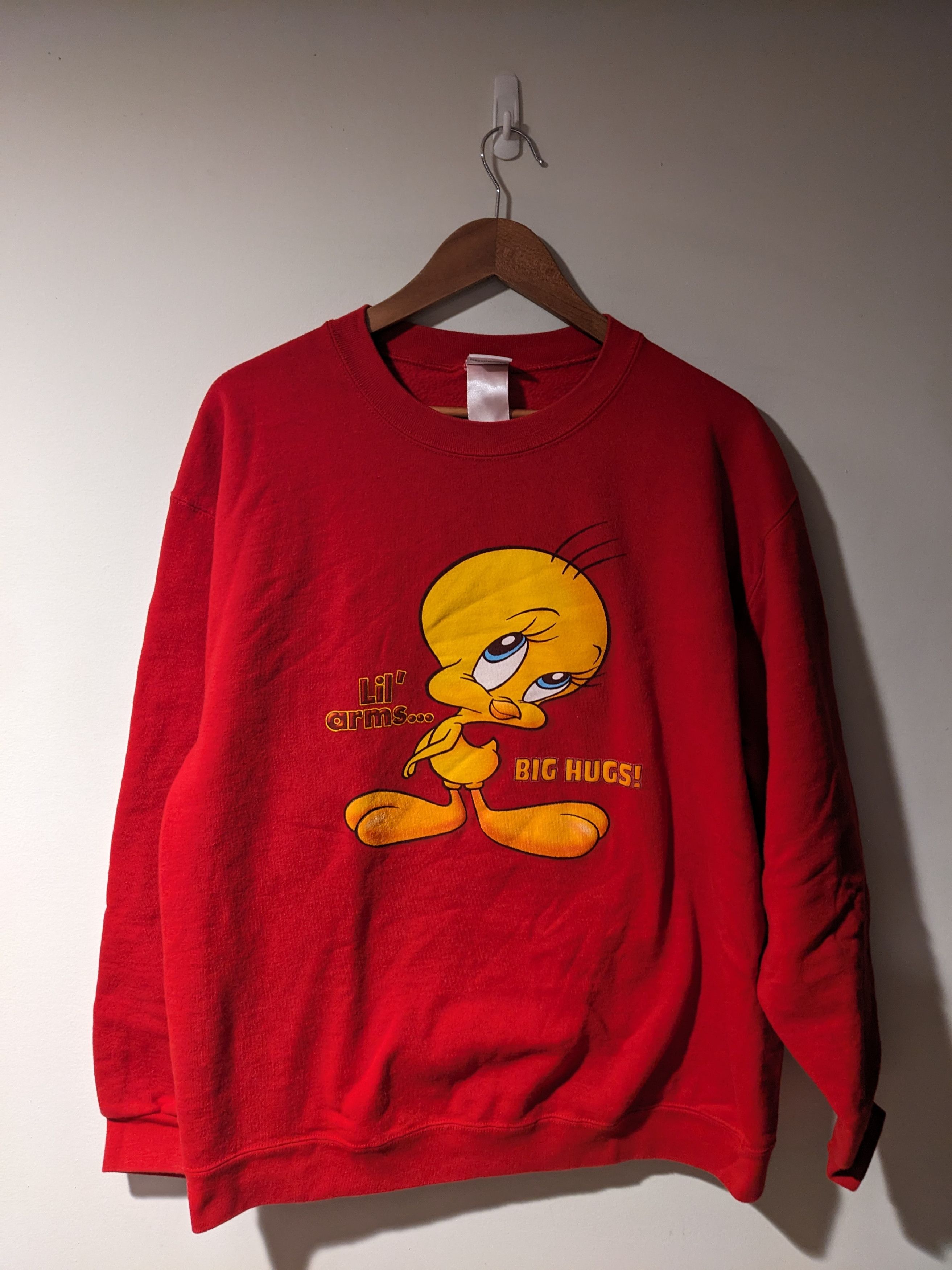Cartoon Network × Vintage Vintage 90s Tweety Bird Looney Tunes Red Large Sweatshirt Size US L / EU 52-54 / 3 - 1 Thumbnail