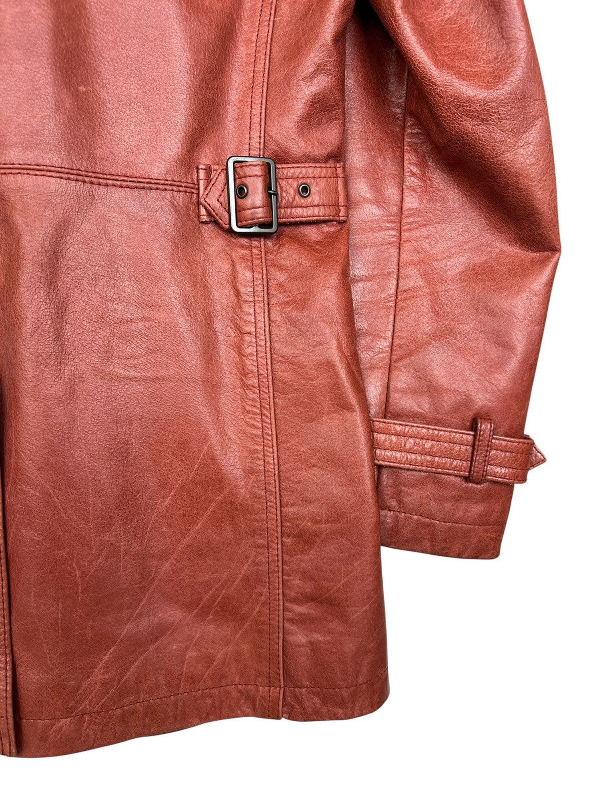 Vintage Michael Klein Faded Red Blazer Leather Jacket Size US S / EU 44-46 / 1 - 11 Thumbnail