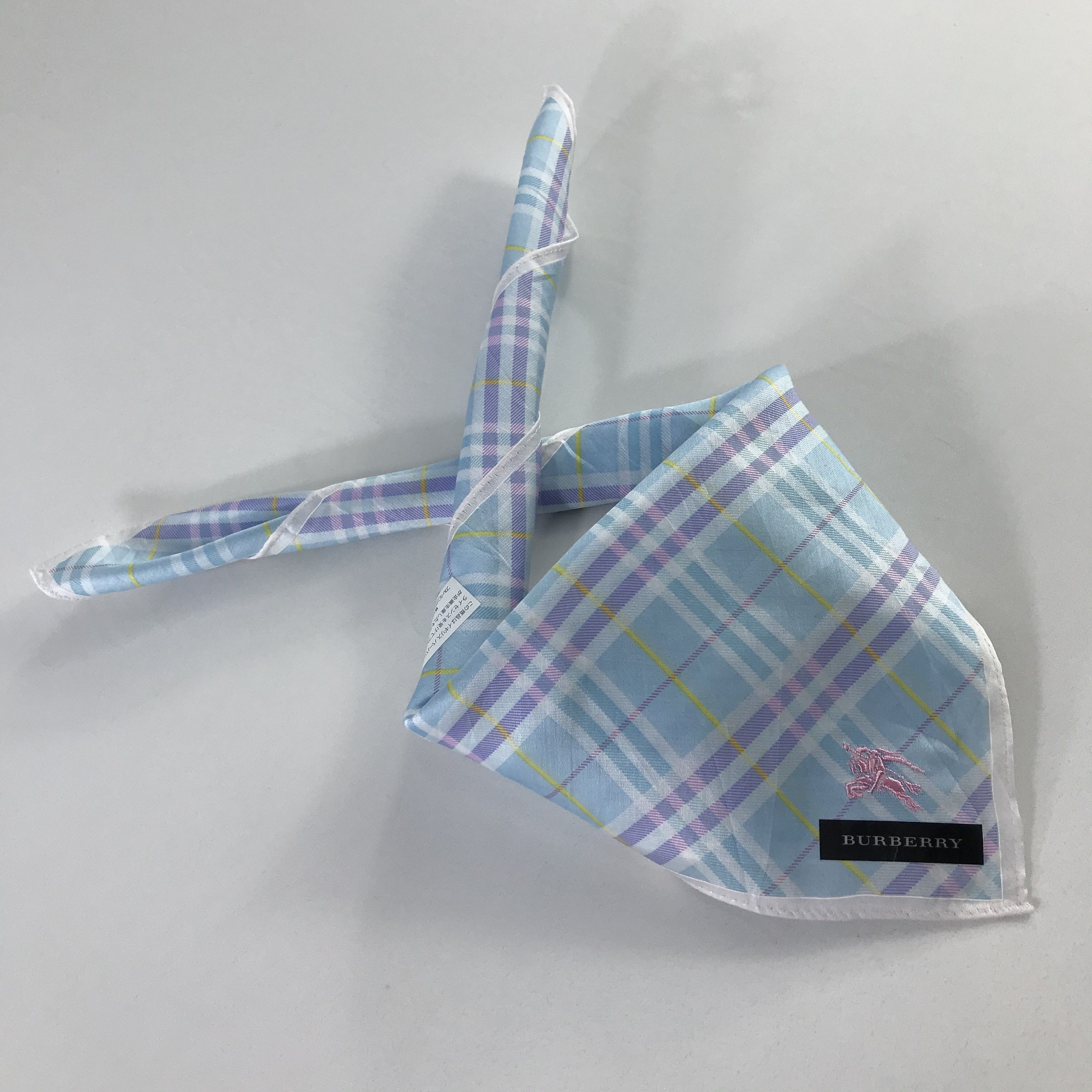 Burberry × Vintage Burberry Bandana / Handkerchief / Neckerchief - S932 Size ONE SIZE - 4 Thumbnail