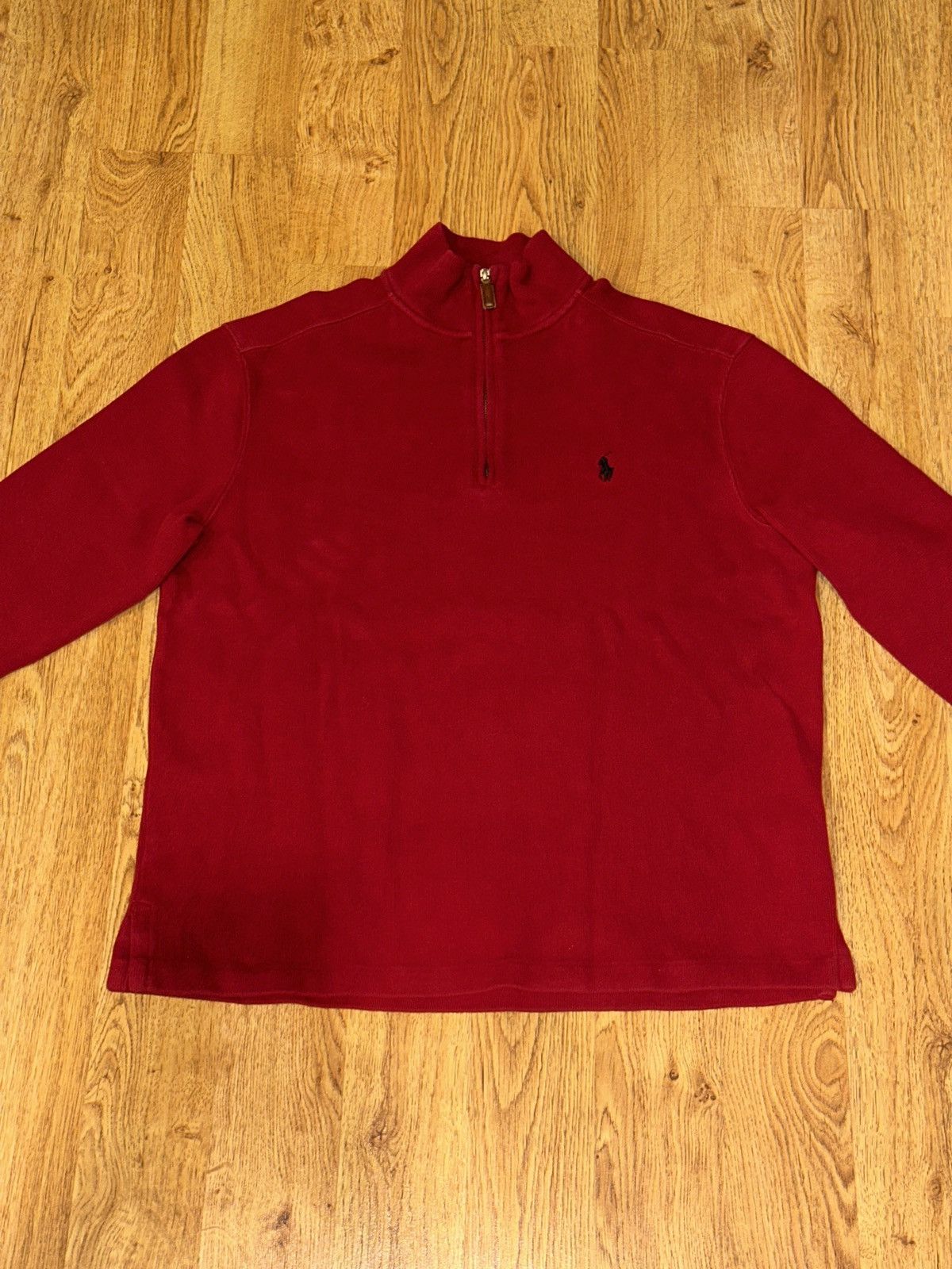 Polo Ralph Lauren Polo Ralph Lauren 1/4 Zip Mock Neck Knit Sweater Red Size US M / EU 48-50 / 2 - 6 Thumbnail