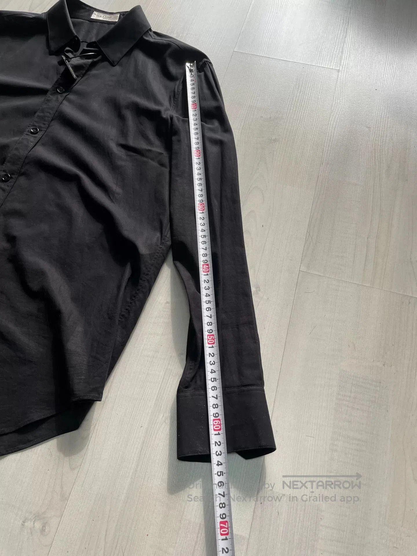 Hedi Slimane CELINE Hedi Slimane Black Shirt 41. Size US M / EU 48-50 / 2 - 5 Thumbnail