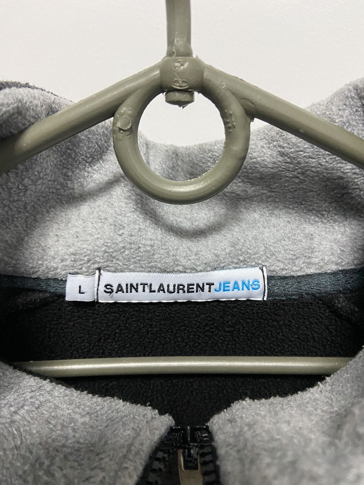 Vintage × Yves Saint Laurent Yves Saint Laurent Vintage Zip Sweatshirt small Logo Fleece Size US L / EU 52-54 / 3 - 6 Thumbnail
