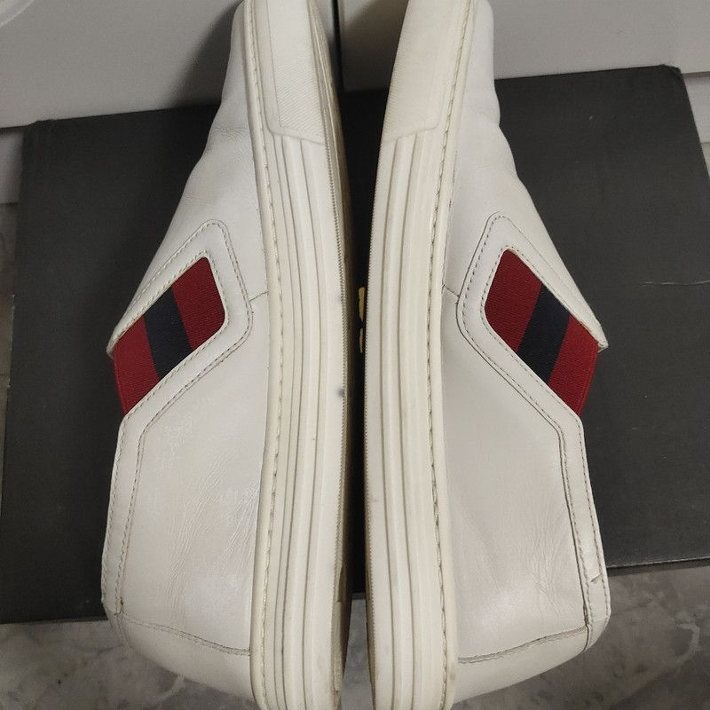 Gucci Gucci Leather Low-Top Fashion Sneakers in Red and White Size US 7.5 / EU 40-41 - 6 Thumbnail