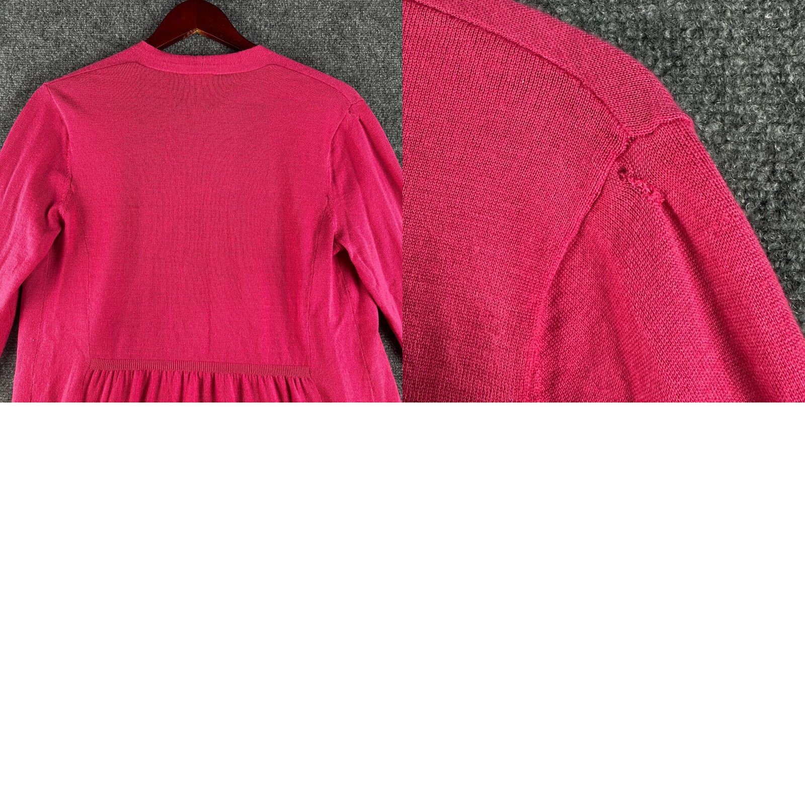 J. Jill J. Jill Sweater Cardigan Womens Small Pink Merino Wool Open Cardigan Long Sleeve Size S / US 4 / IT 40 - 8 Thumbnail