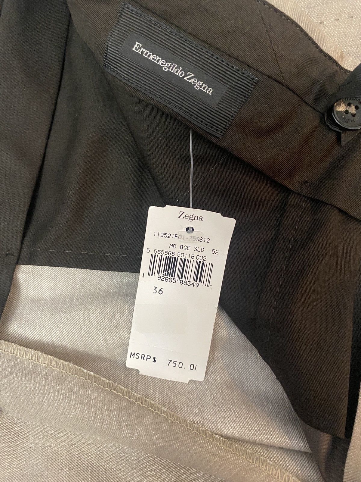 Ermenegildo Zegna Beige Zegna Dress Pants Size US 36 / EU 52 - 9 Thumbnail