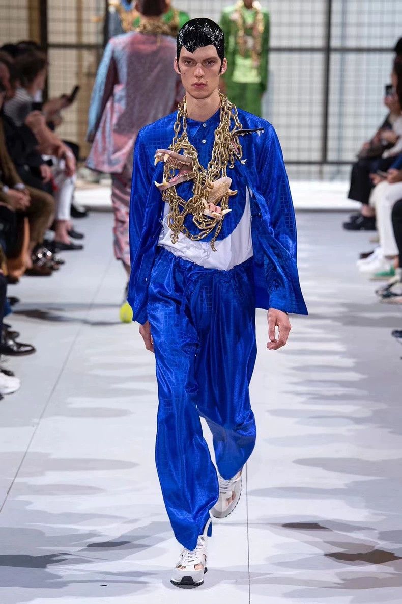 Comme Des Garcons Blue silk shirt 2505-Nextarrow