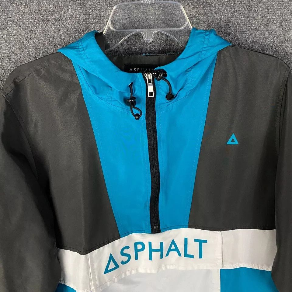 Asphalt Asphalt Windbreaker Jacket Men's Small 1/2 Zip Hooded S Size US S / EU 44-46 / 1 - 3 Thumbnail