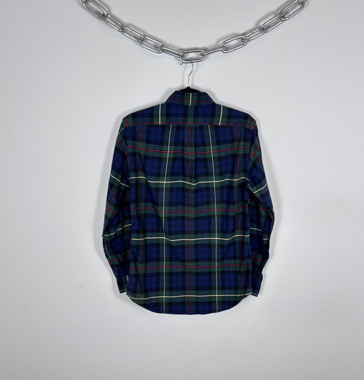 Ralph Lauren Ralph Lauren Men’s Blue Green Tartan Plaid Long Sleeve Shirt Size US XS / EU 42 / 0 - 14 Thumbnail