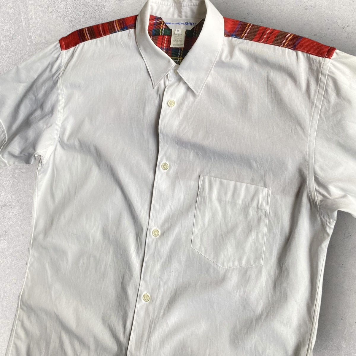 Comme des Garcons CDG Shirt Back Red Tartan Panel Size US M / EU 48-50 / 2 - 1 Thumbnail