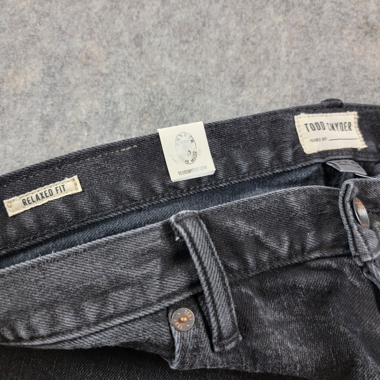 Todd Snyder Todd Snyder Relaxed Fit Selvedge Jeans size 34x34 Black Wash Size US 34 / EU 50 - 9 Thumbnail