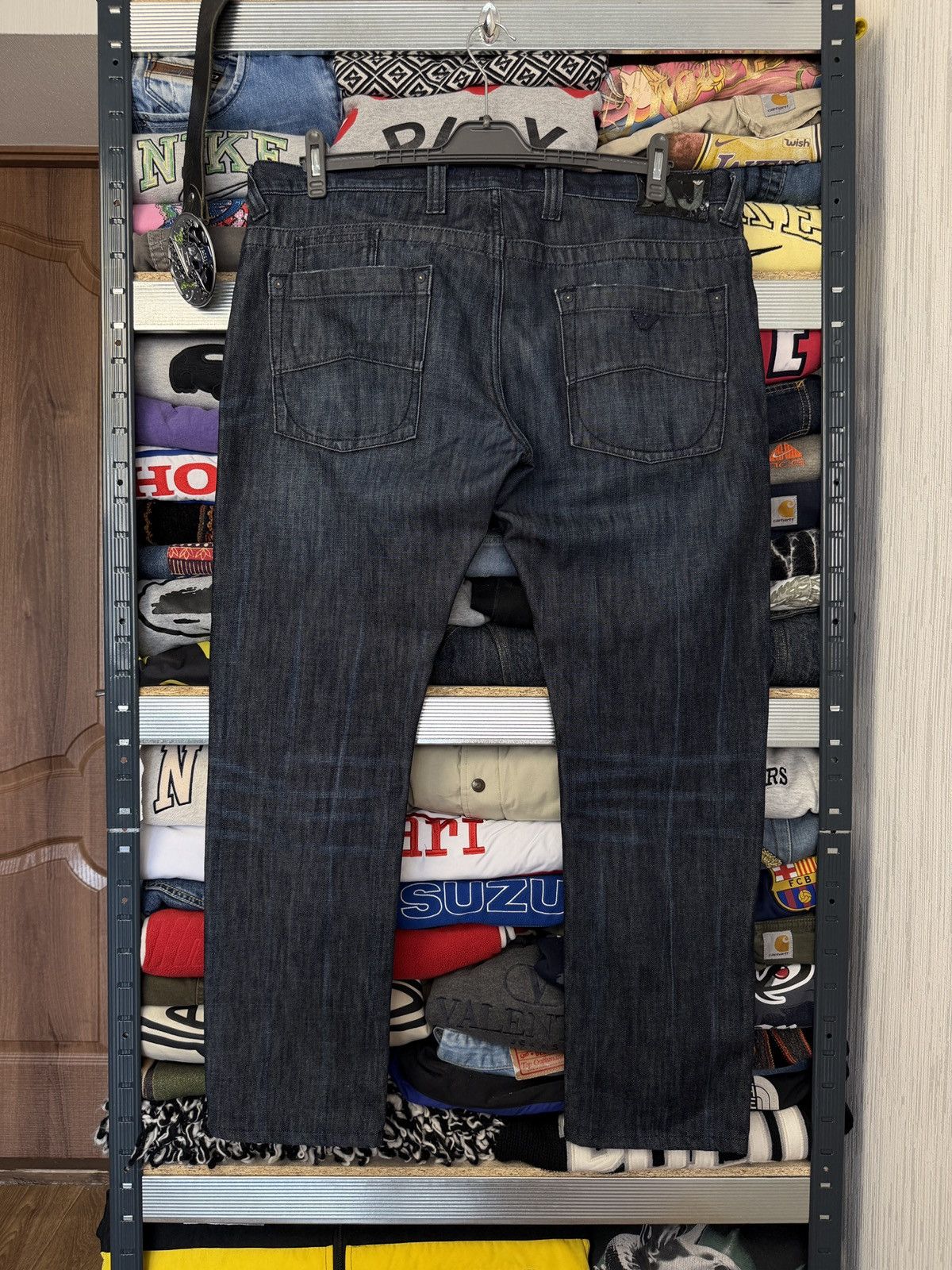 Armani Vintage Armani Jeans Distressed Y2k Fire Jeans Pants Size US 38 / EU 54 - 2 Thumbnail