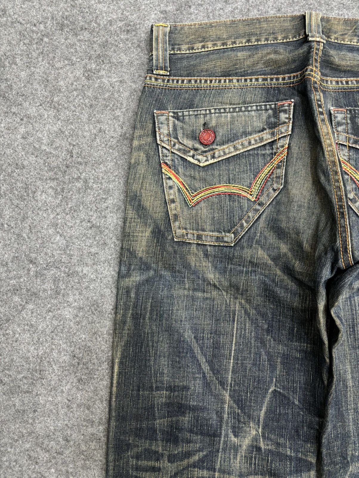 Edwin 💥Insane Raw Fades💥Edwin 503 Wide Japan Style Denim F478 Size US 33 - 15 Thumbnail